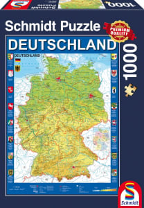 Schmidt Németország térkép, 1000 db-os puzzle (58287, 17857-184)